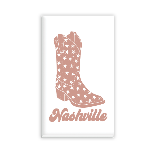 Nashville Boot With Stars Magnet