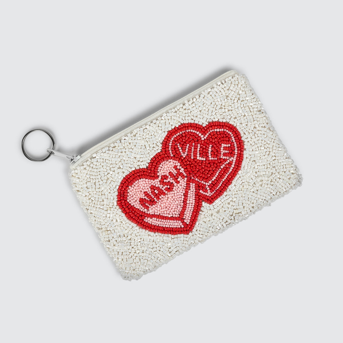 Beaded Coin Purse - Nashville Hearts