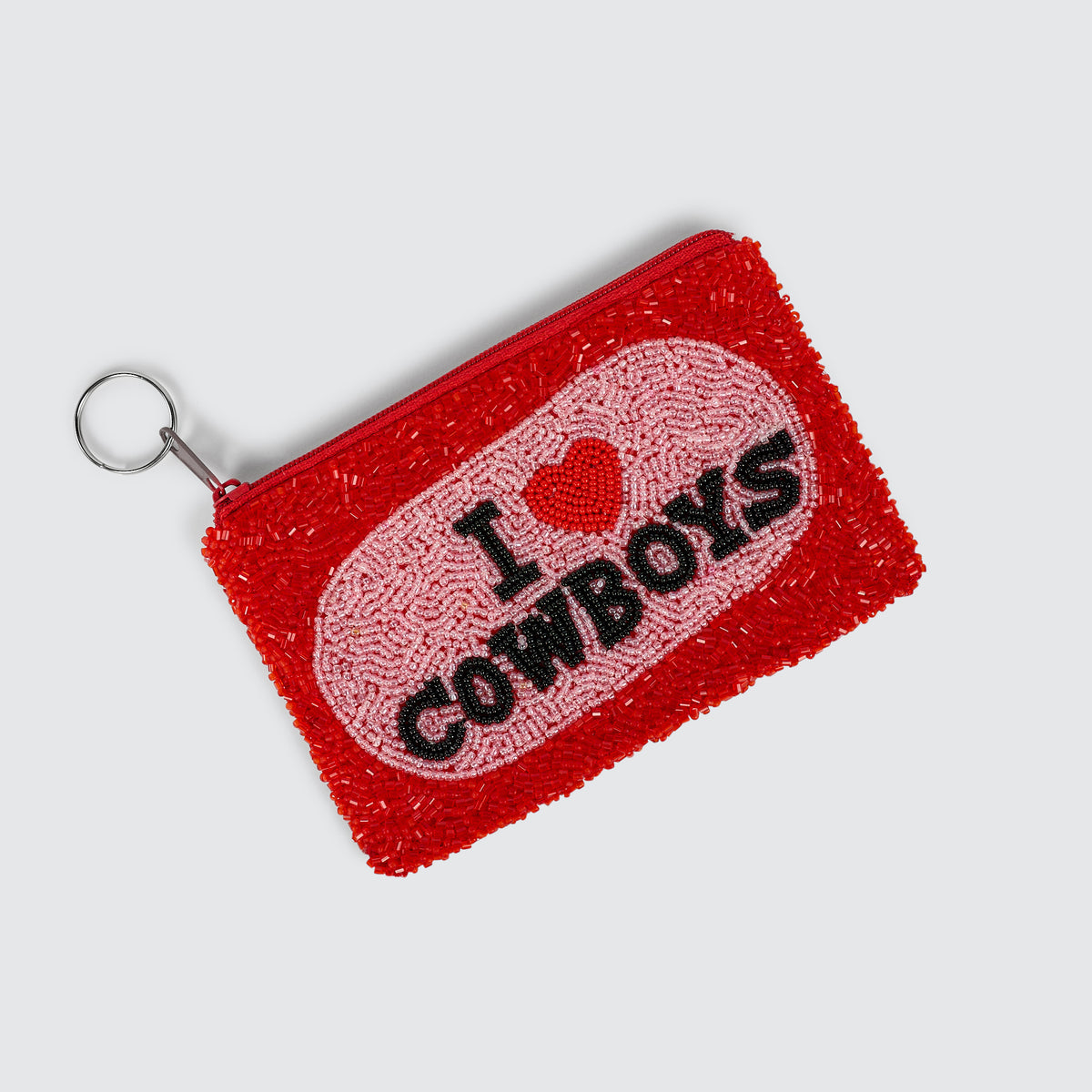 Beaded Coin Purse - I Love Cowboys