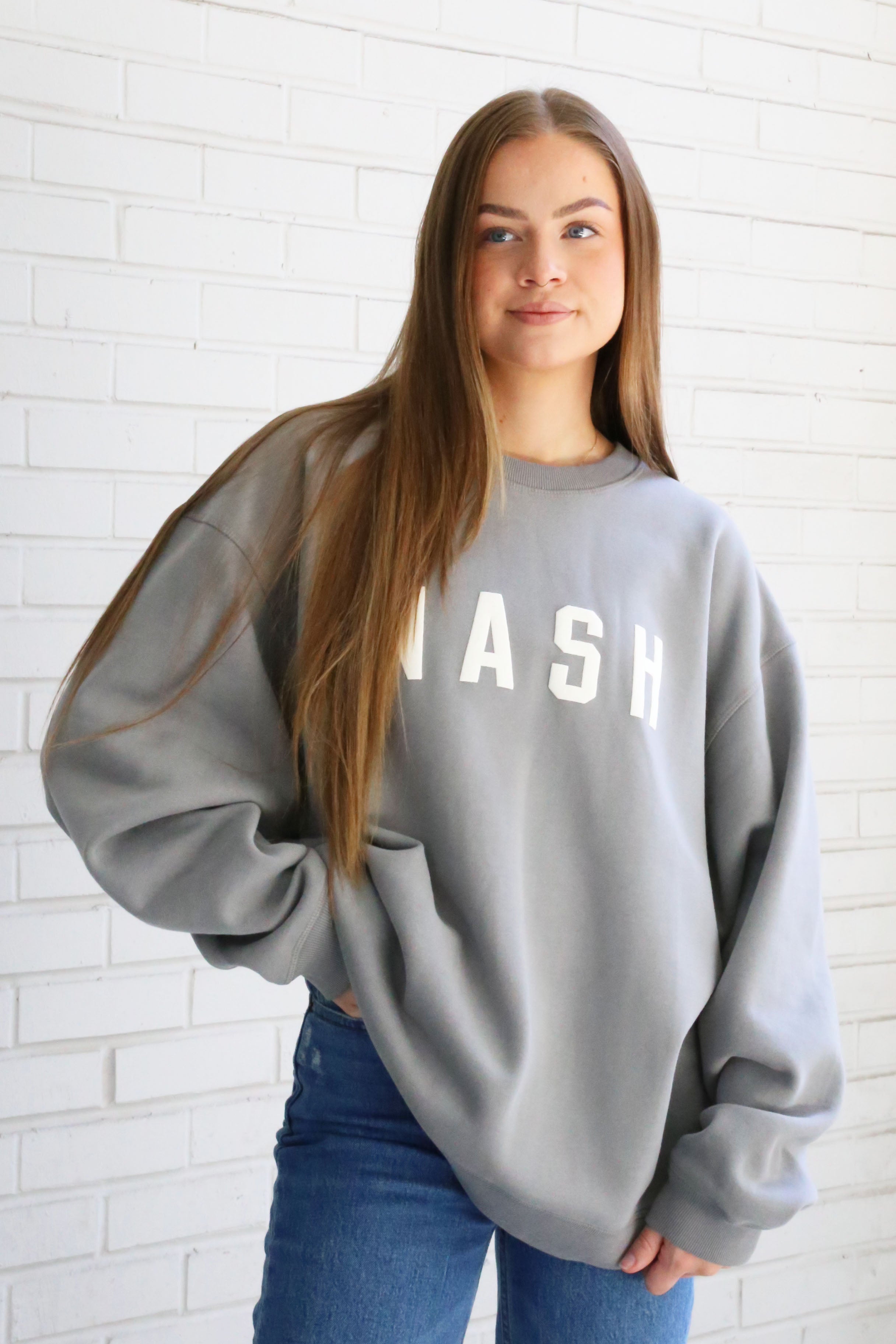 Ash Grey Oversized Sweatshirt