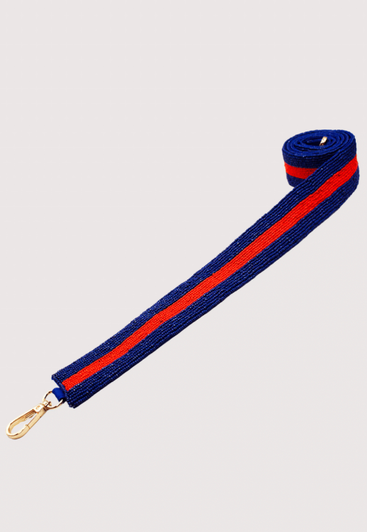 Stripe Beaded Bag Strap