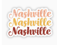 Nashville Triple Script Sticker