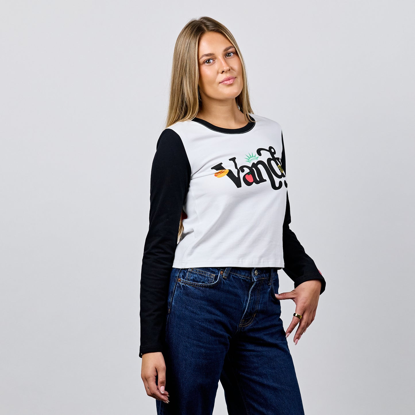 Vandy x NYC Cropped LS Ringer Tee