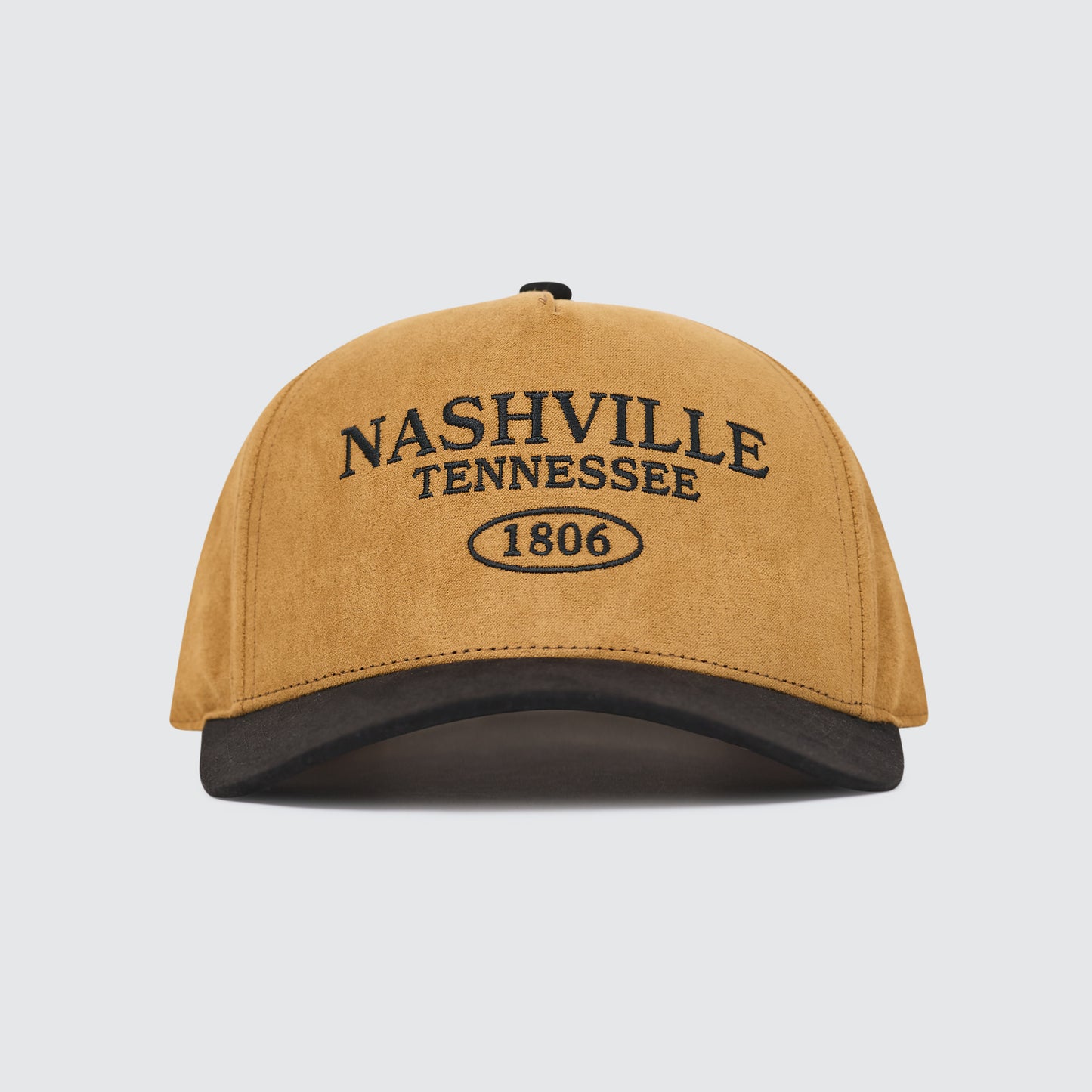 Nashville 1806 Suede Snapback [Black/Caramel]