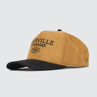 Nashville 1806 Suede Snapback [Black/Caramel]