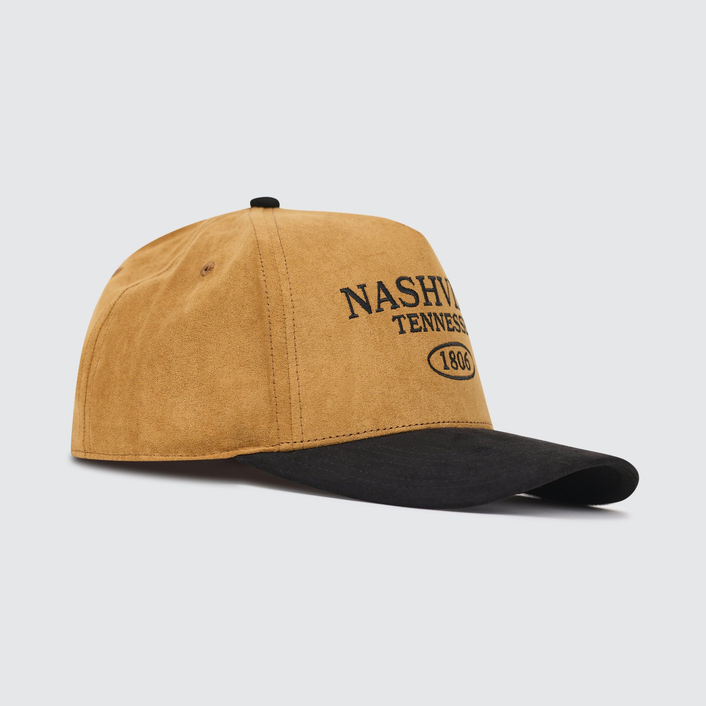 Nashville 1806 Suede Snapback [Black/Caramel]