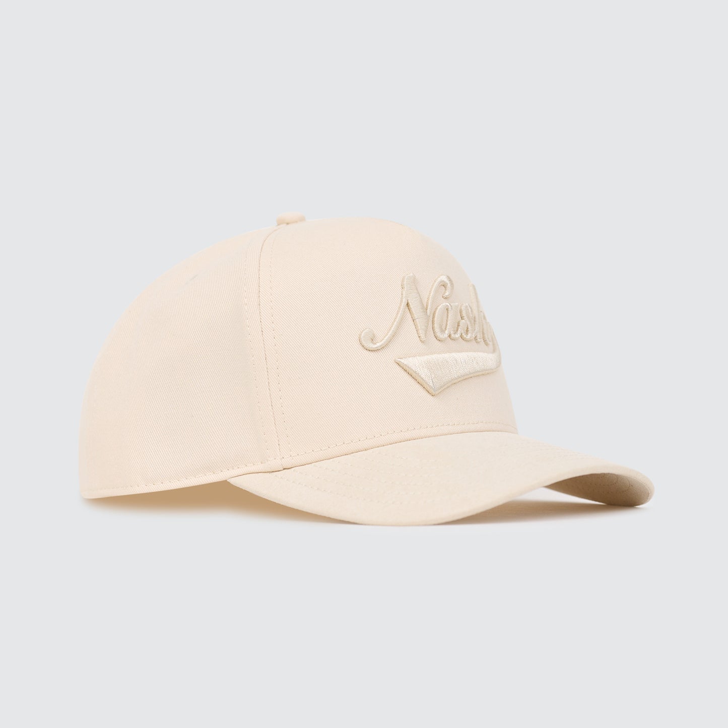 NASH Script Tonal Suede Snapback [Cream]