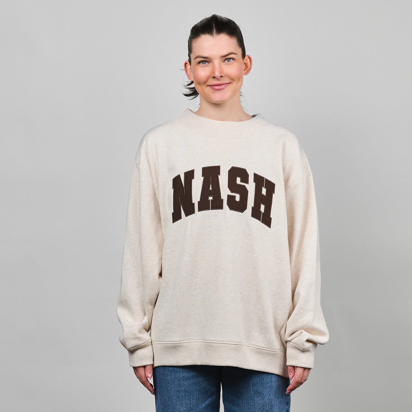 Legacy Mock Neck [Oatmeal/Mocha]