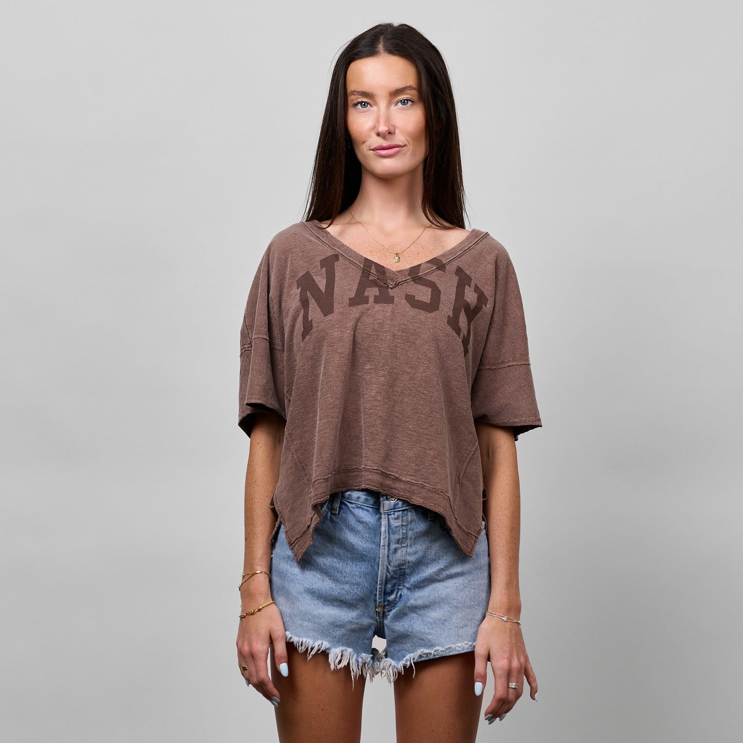 NASH V-Neck Tee [Chocolate Tonal]