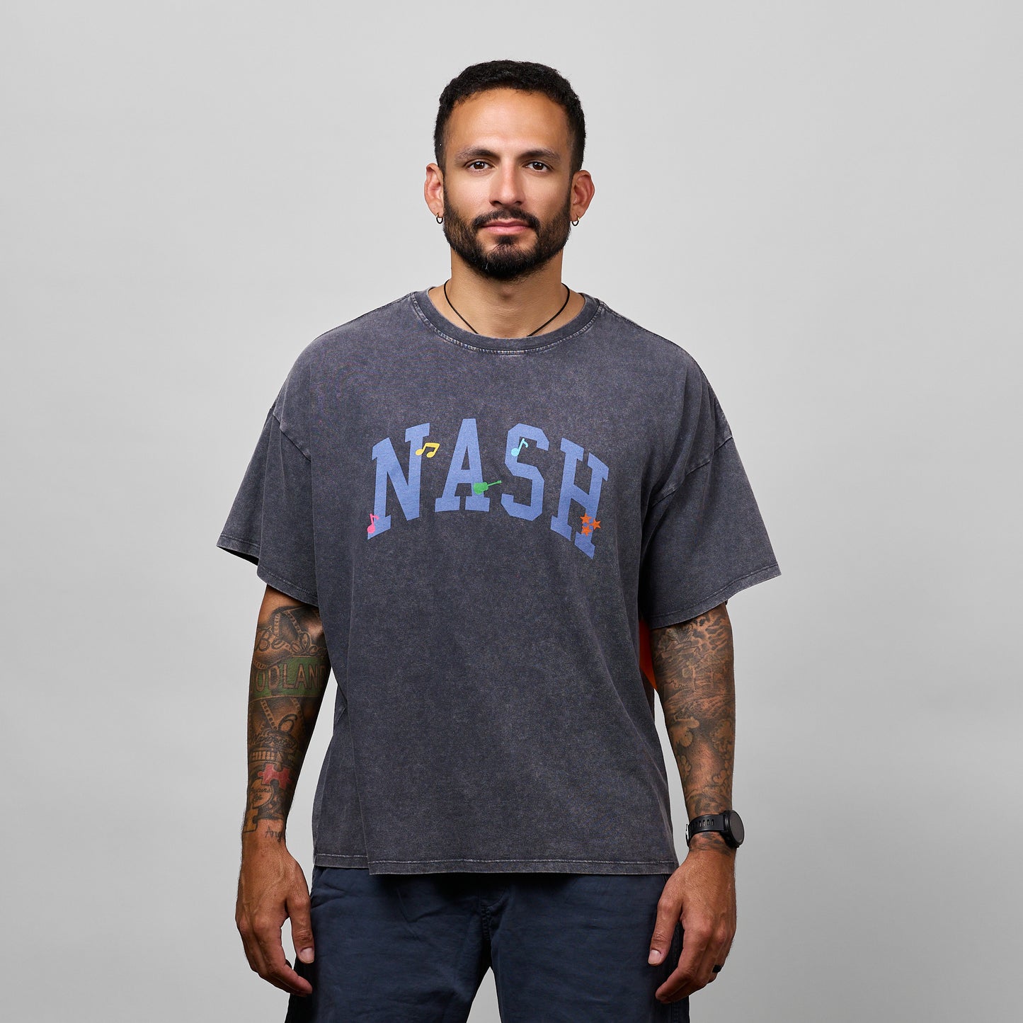 Nash Music Oversized Tee [Charcoal]