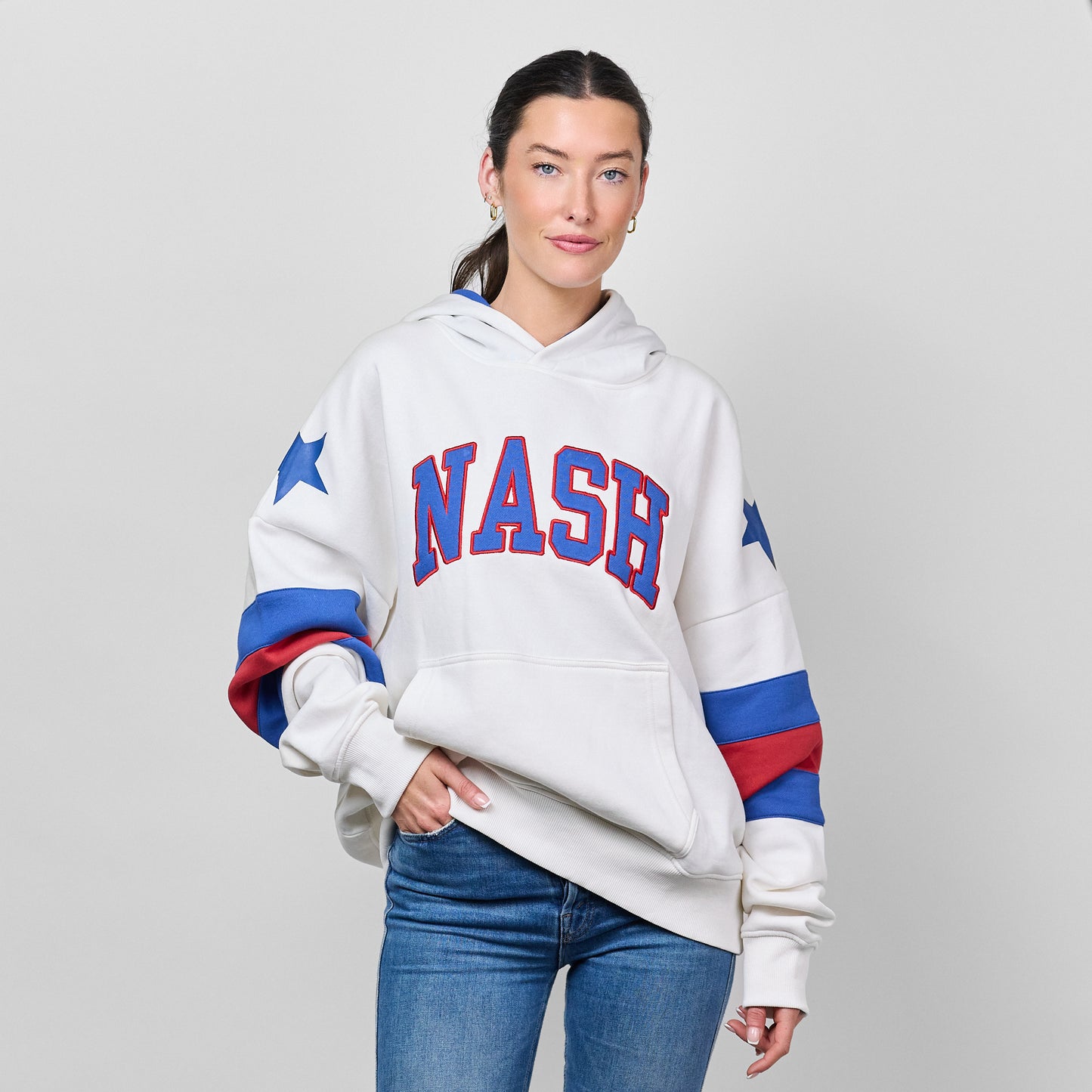 NASH USA Hoodie [Off White/Red/Blue]