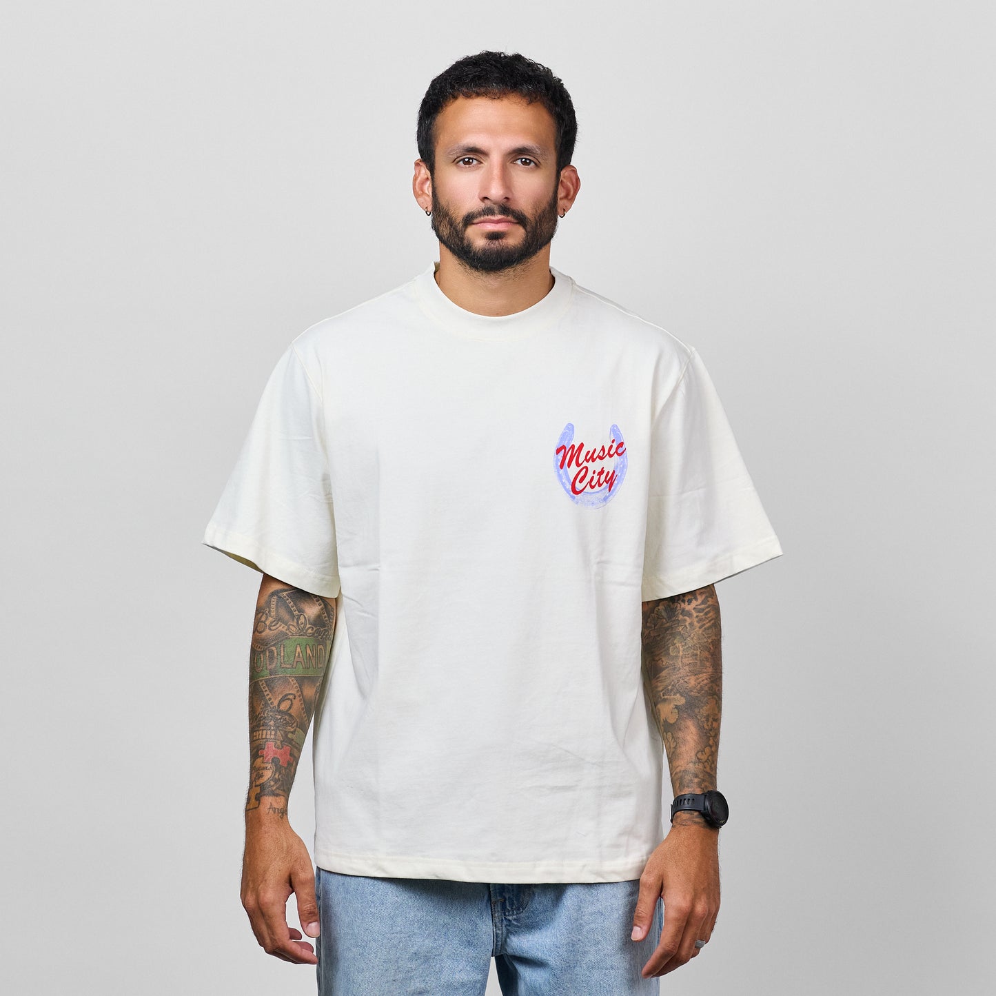 Music City Horseshoe Oversized Tee [Cream]