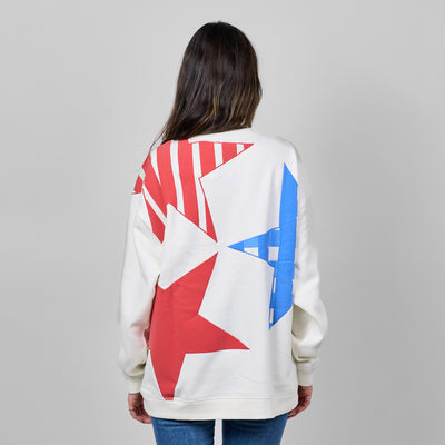 Blow up Tri Star Crewneck [White]