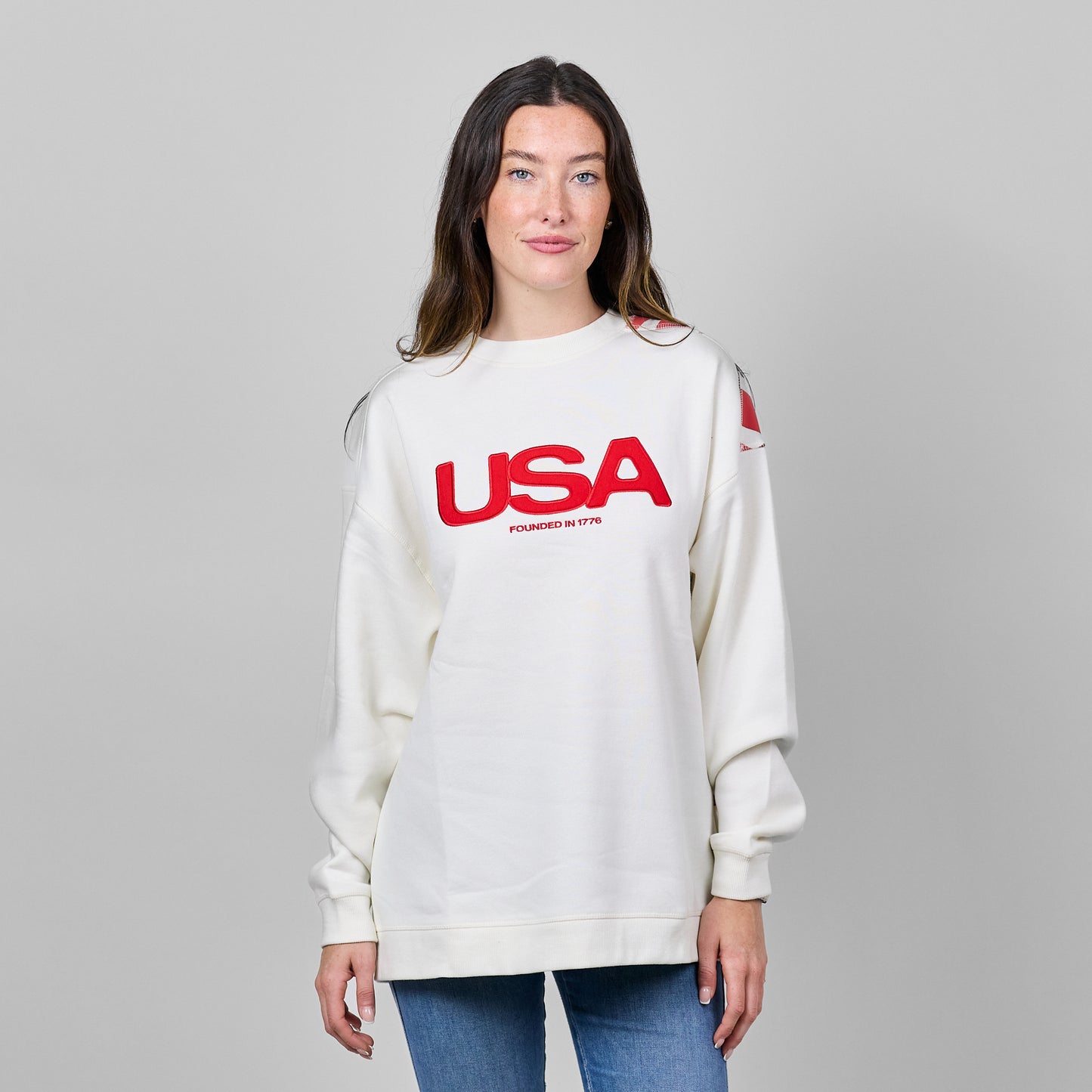Blow up Tri Star Crewneck [White]