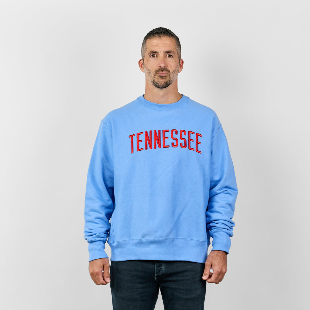 Tennessee Champion Reverse Weave Crew [Light Blue/Red]