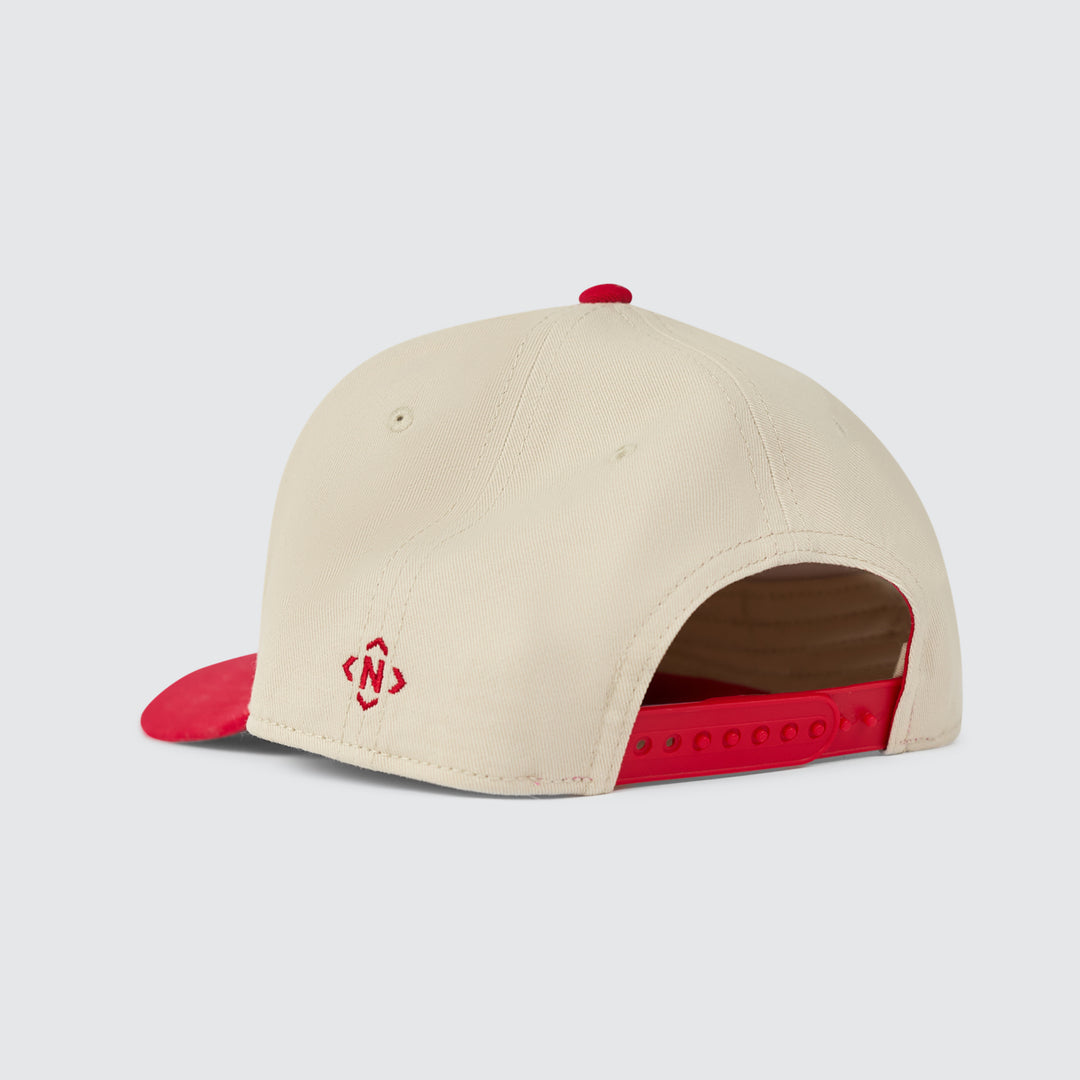 TriStar Chain Stitch Snapback [Red/Cream]