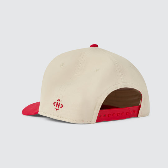 TriStar Chain Stitch Snapback [Red/Cream]