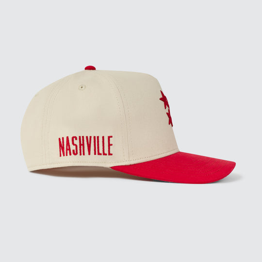 TriStar Chain Stitch Snapback [Red/Cream]