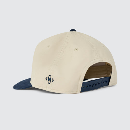 TriStar Chain Stitch Snapback [Navy/Cream]