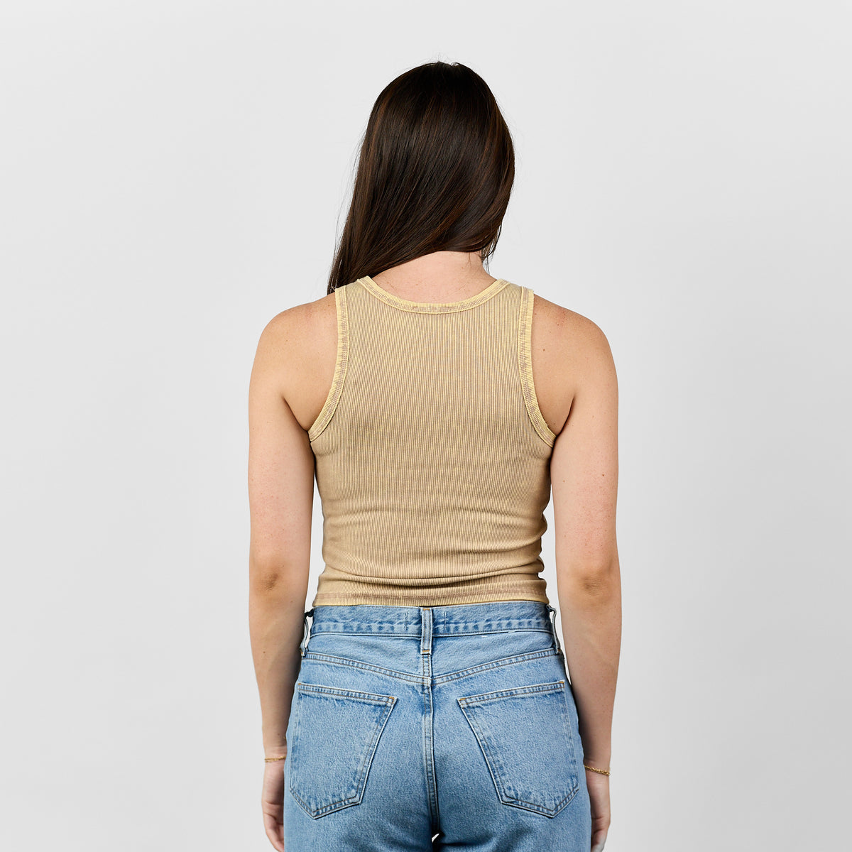 Macy Raw Hem Ribbed Tank