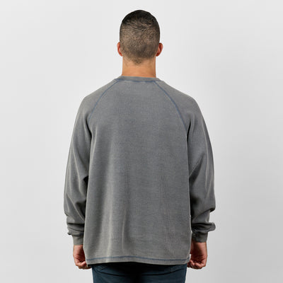 Nashville Waffle Raglan Long Sleeve [Blue Gray]