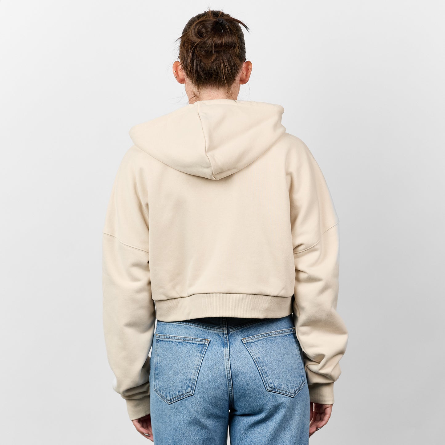 Carrie Cropped Zip Hoodie [Cream/Camo]