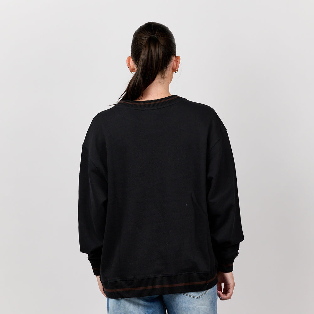 Nashville Varsity Crewneck [Black/Chocolate]