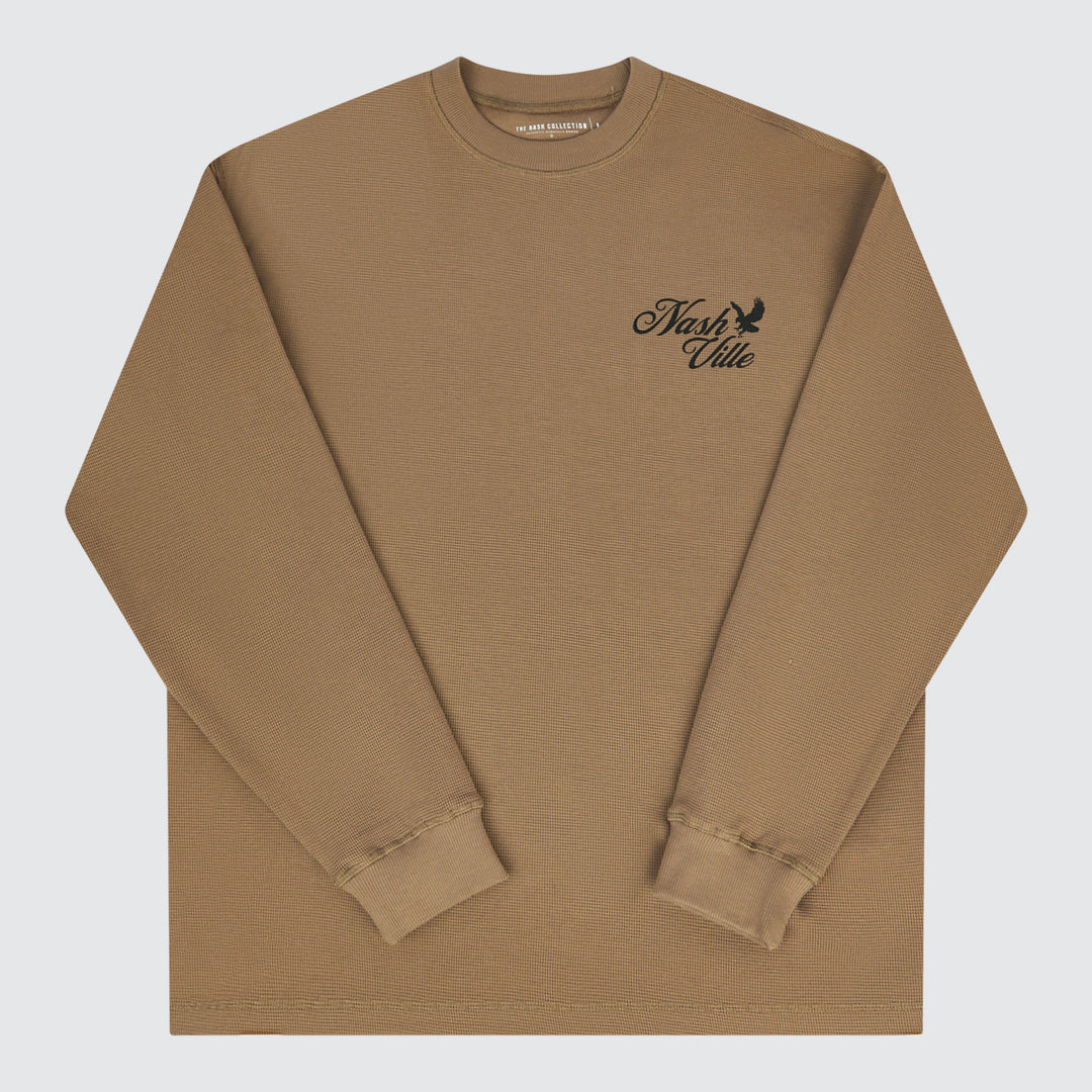 Nashville Eagle Waffle Long Sleeve [Camel]