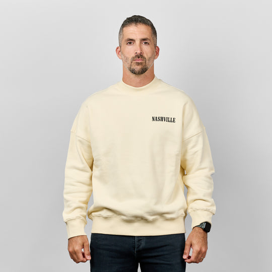 Nashville Buckin' Reds Crewneck [Bone]