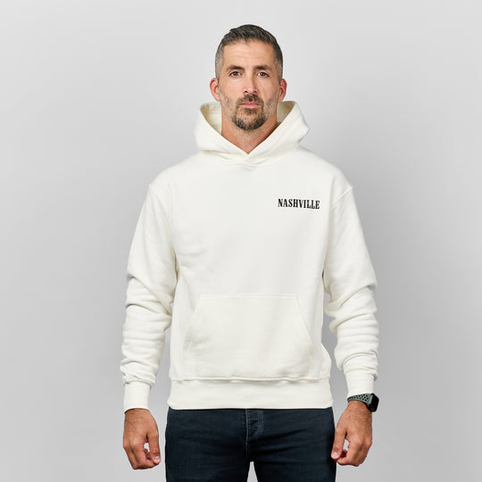 Nashville Buckin' Hoodie [White]