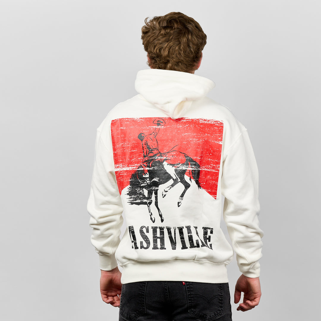 Nashville Buckin' Hoodie [White]