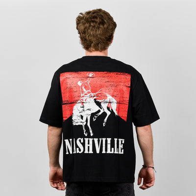 Nashville Buckin' Tee [Black]