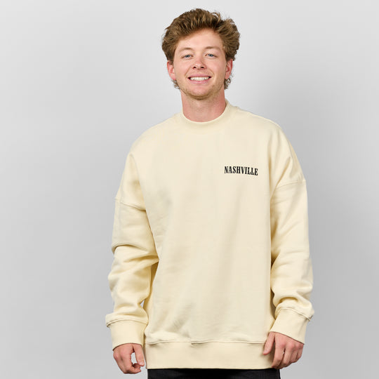 Nashville Buckin' Reds Crewneck [Bone]