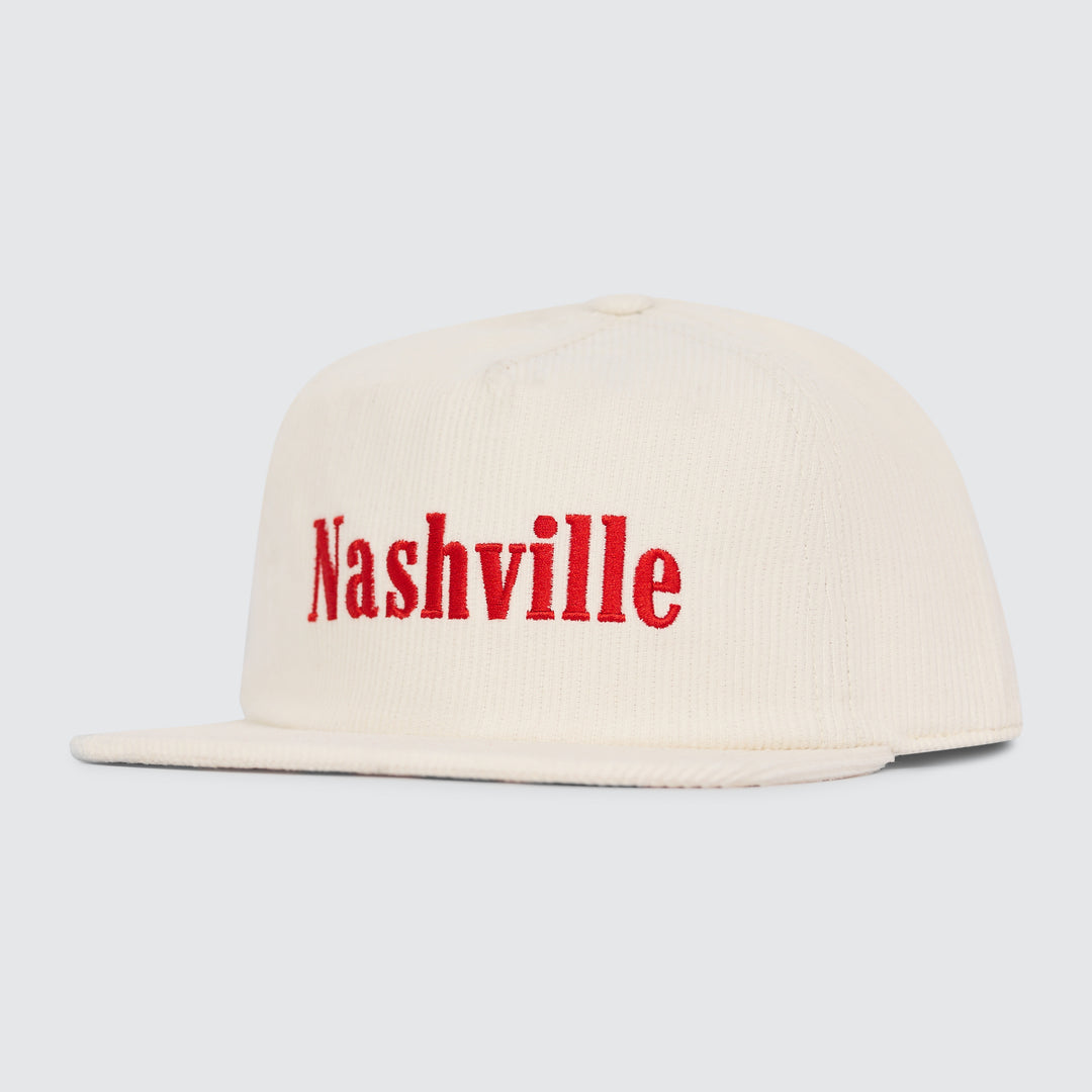 Nashville Classic Corded Cap [Off White/ Red]