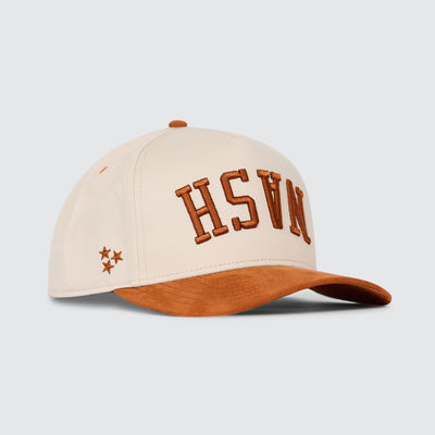 Upside Down NASH Suede Snapback [Caramel/Cream]