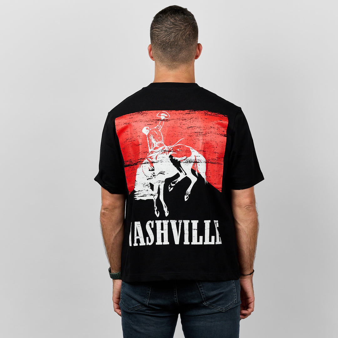 Nashville Buckin' Tee [Black]