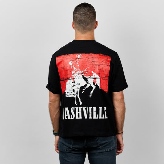 Nashville Buckin' Tee [Black]