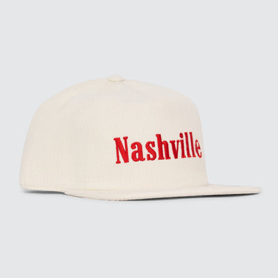 Nashville Classic Corded Cap [Off White/ Red]