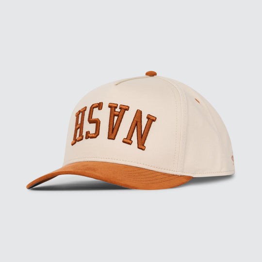 Upside Down NASH Suede Snapback [Caramel/Cream]