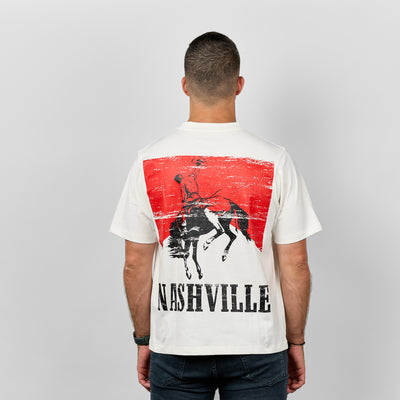 Nashville Buckin' Tee [White]