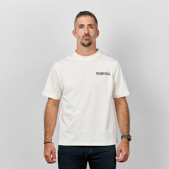 Nashville Buckin' Tee [White]