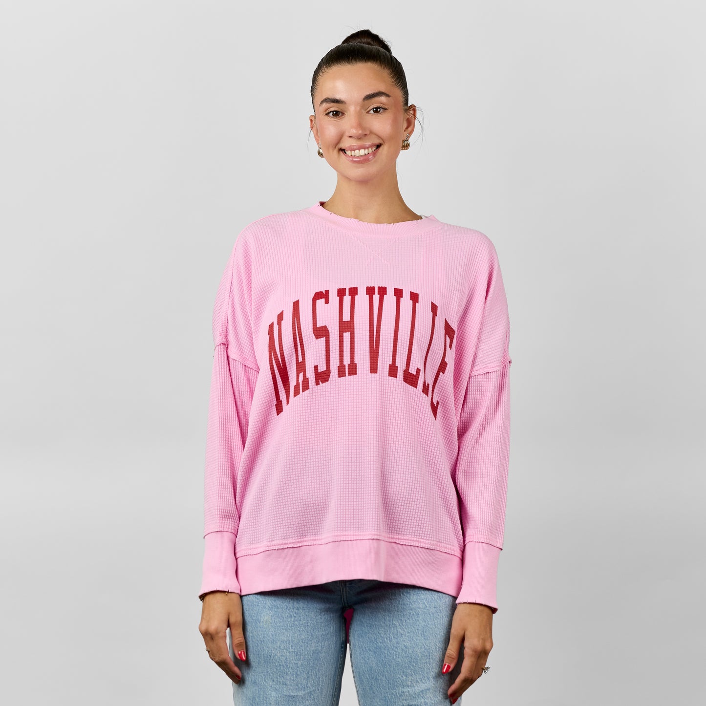 Wilder Waffle Knit Tunic [Light Pink]