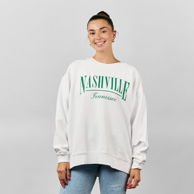 Camden Corded Crew [White/Green]