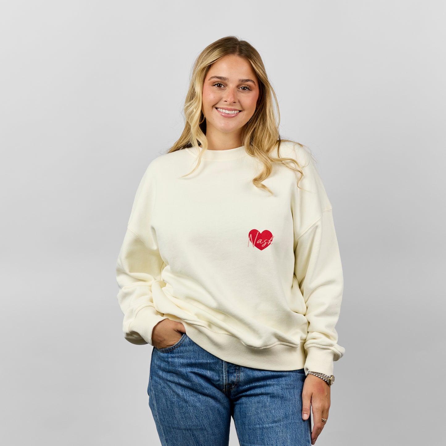 Love Nash Oversize Sweatshirt [Cream]