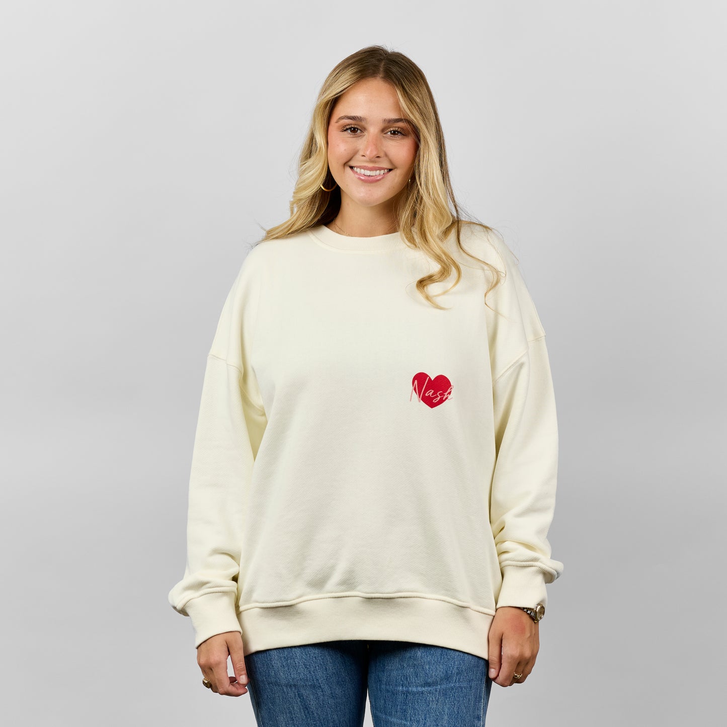 Love Nash Oversize Sweatshirt [Cream]