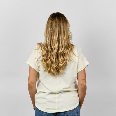 Kristin Cuff Sleeve Tee [Off White]