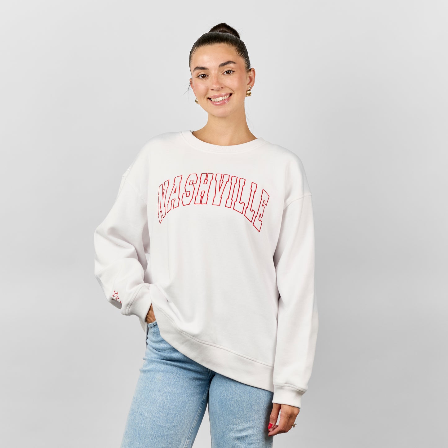 Sylvan Crewneck [White/Red]