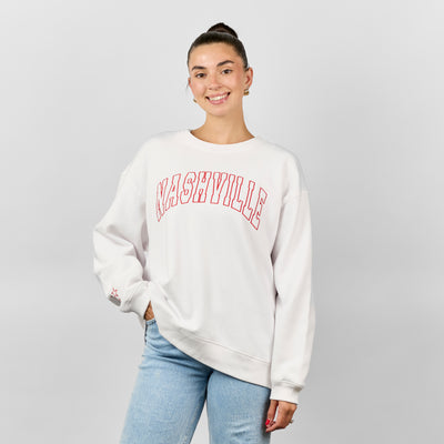 Sylvan Crewneck [White/Red]