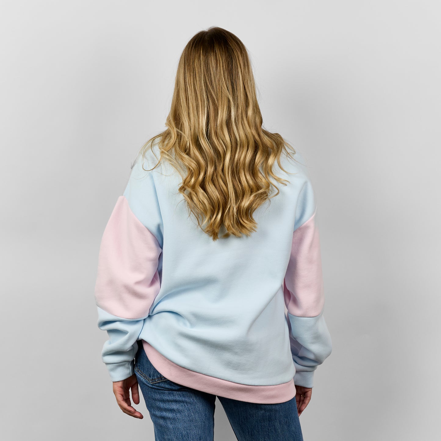 Nashville Color Block Crewneck [Green/Blue/Pink]