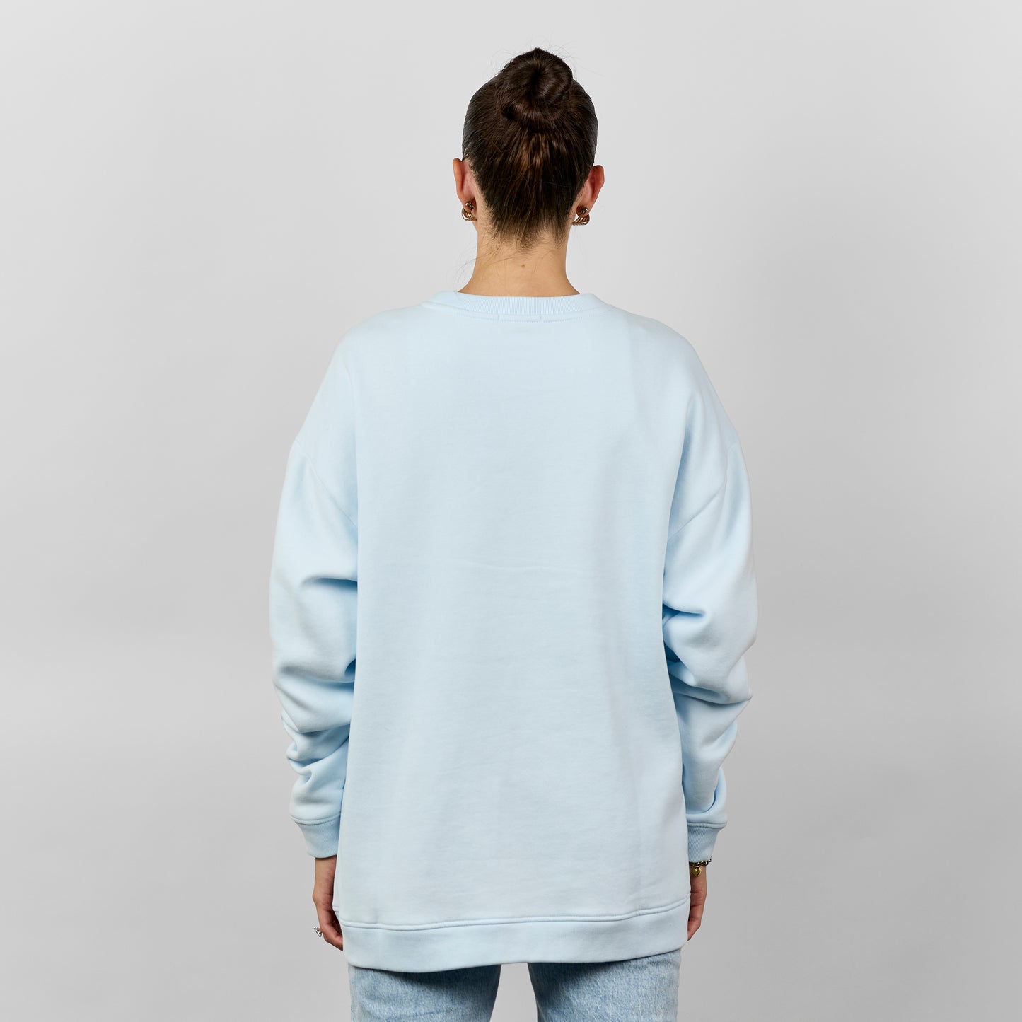 Nash Color Block Crewneck [Light Blue/Cream]